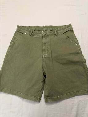 Zara Men's Olive Green Carpenter Shorts Mens Size 35 New $30